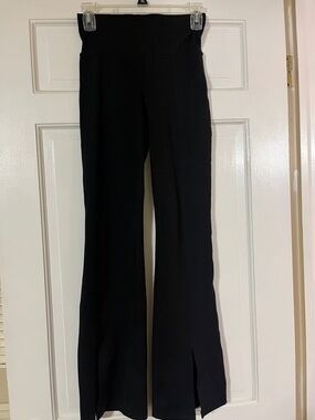 GAP Black High-Waist Flare Pants with Front Slits